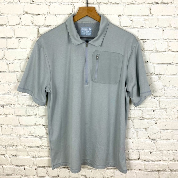 Reel Legends Other - Reel Legends Freeline Zip Gray Polo Shirt